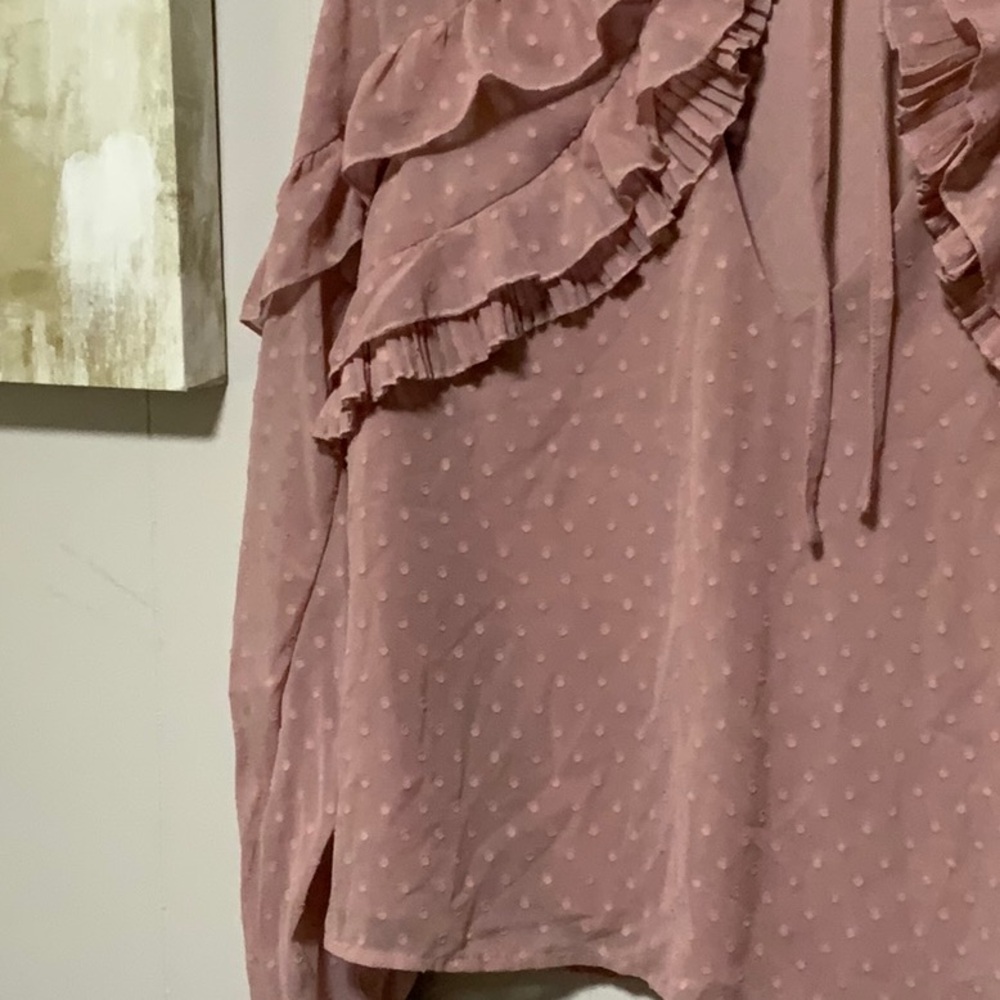 Women's Pink Ruffled Top - Picture 3 of 8
